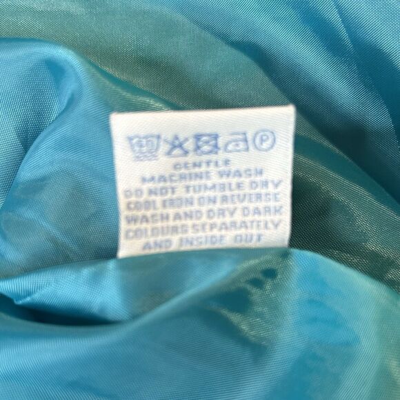 Boden Pencil Skirt Gray with Blue Velvet Floral Accents Size 8 Reg Fully Lined - Picture 10 of 10